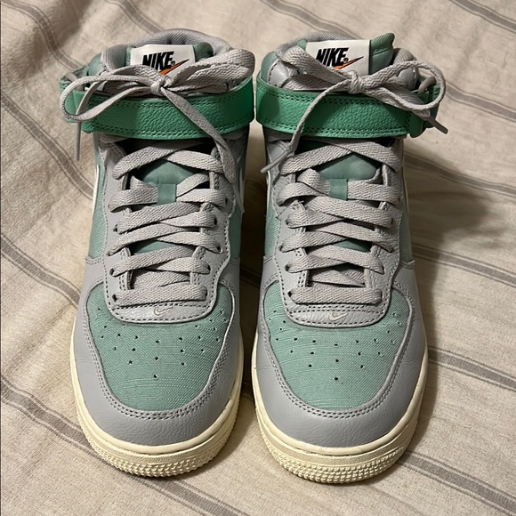 Nike Other - Nike Green and Gray Sneakers with Retro Style and Padded Collar